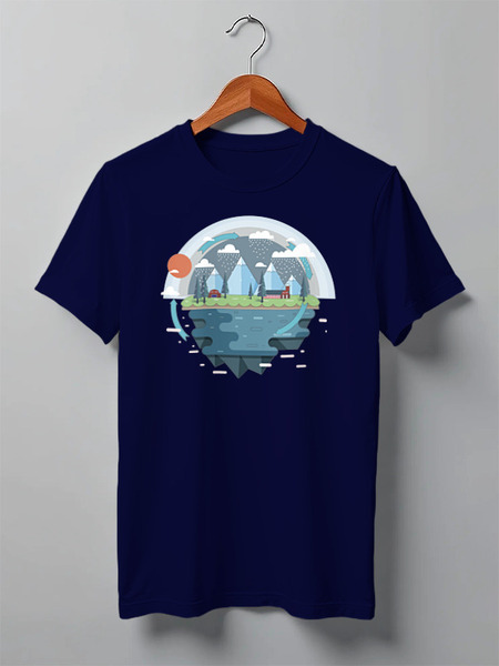 Заказать мужскую футболку в Москве. Футболка классическая Mountains от oneredfoxstore@gmail.com - готовые дизайны и нанесение принтов.