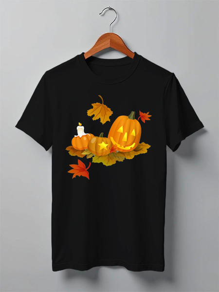 Заказать мужскую футболку в Москве. Футболка классическая "HALLOWEEN" от Abstractiya - готовые дизайны и нанесение принтов.
