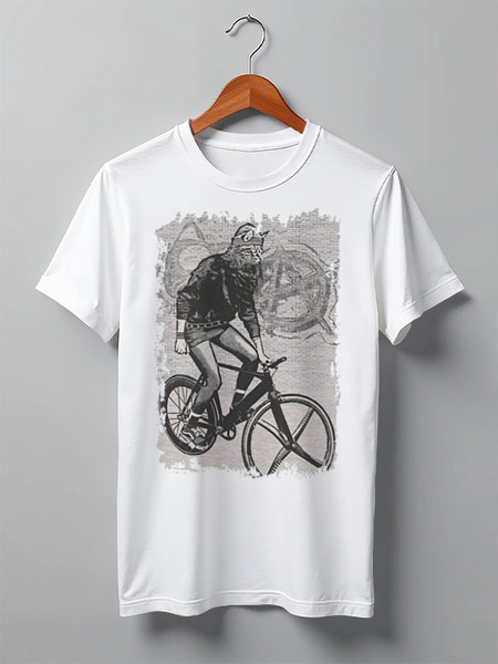 Заказать мужскую футболку в Москве. Футболка классическая Cat Punk Rider от oneredfoxstore@gmail.com - готовые дизайны и нанесение принтов.