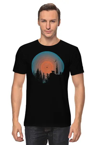 Заказать мужскую футболку в Москве. Футболка классическая Forest Vinyl от oneredfoxstore@gmail.com - готовые дизайны и нанесение принтов.