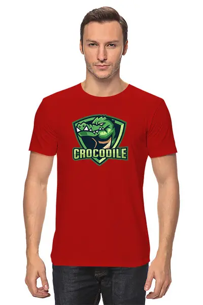 Заказать мужскую футболку в Москве. Футболка классическая Крокодайл  от T-shirt print  - готовые дизайны и нанесение принтов.