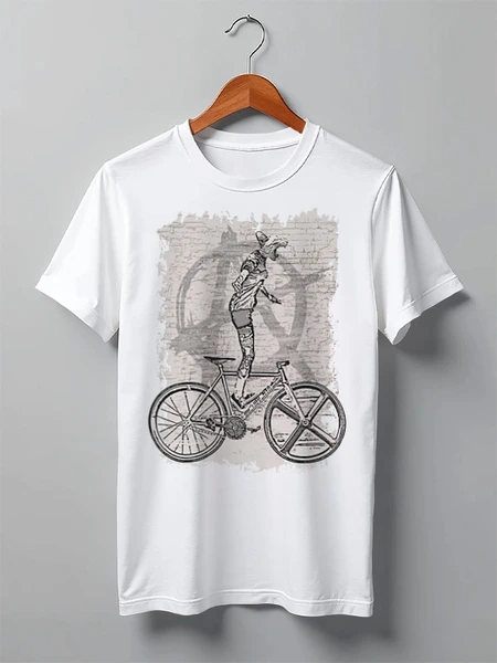 Заказать мужскую футболку в Москве. Футболка классическая Bike Punk Cat от oneredfoxstore@gmail.com - готовые дизайны и нанесение принтов.