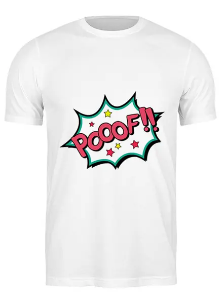 Заказать мужскую футболку в Москве. Футболка классическая  Pooof! от THE_NISE  - готовые дизайны и нанесение принтов.