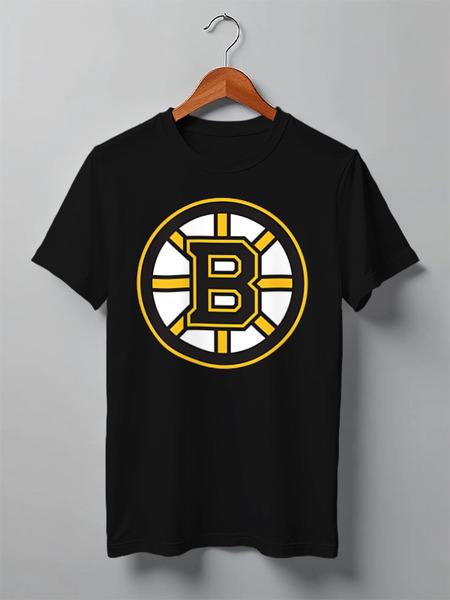 Заказать мужскую футболку в Москве. Футболка классическая Boston Bruins от dobryidesign - готовые дизайны и нанесение принтов.