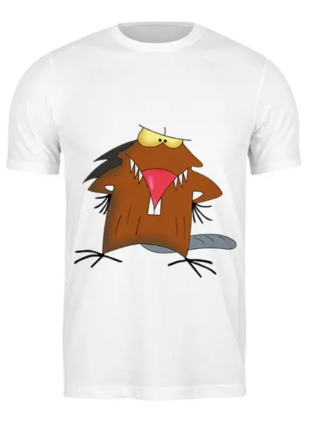 Заказать мужскую футболку в Москве. Футболка классическая The Angry Beavers от Easy-store - готовые дизайны и нанесение принтов.