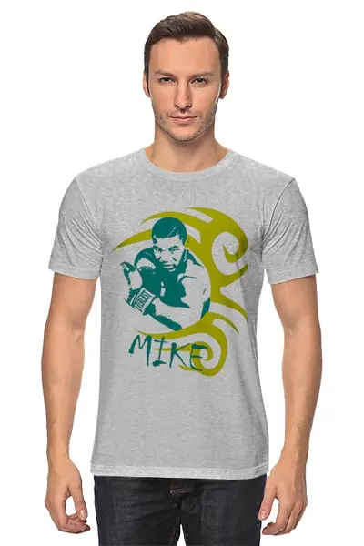 Заказать мужскую футболку в Москве. Футболка классическая  Железный МАЙК от 2510 - готовые дизайны и нанесение принтов.