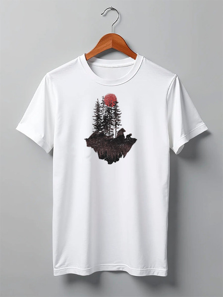 Заказать мужскую футболку в Москве. Футболка классическая Bears and Moon от oneredfoxstore@gmail.com - готовые дизайны и нанесение принтов.