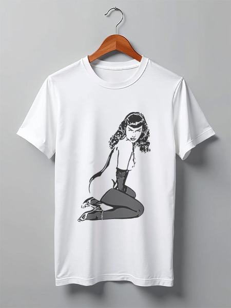 Заказать мужскую футболку в Москве. Футболка классическая Pin-up girl от Andrew Zaycev - готовые дизайны и нанесение принтов.