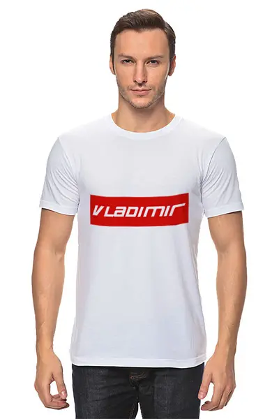 Заказать мужскую футболку в Москве. Футболка классическая Vladimir от THE_NISE  - готовые дизайны и нанесение принтов.