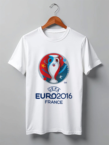 Заказать мужскую футболку в Москве. Футболка классическая UEFA Euro 2016 от skynatural - готовые дизайны и нанесение принтов.