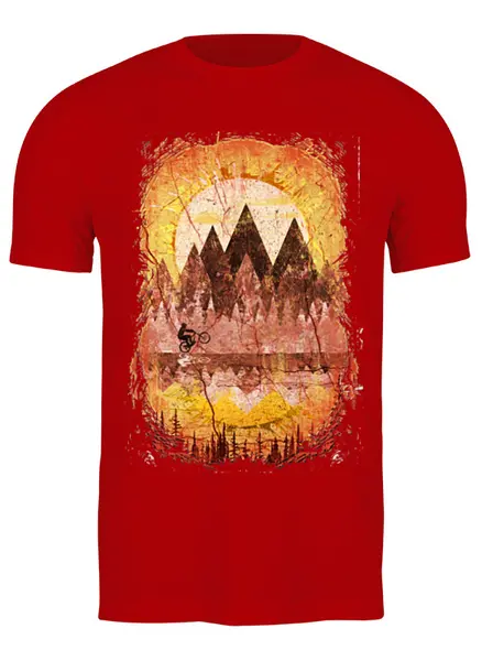 Заказать мужскую футболку в Москве. Футболка классическая Vintage Trails от oneredfoxstore@gmail.com - готовые дизайны и нанесение принтов.