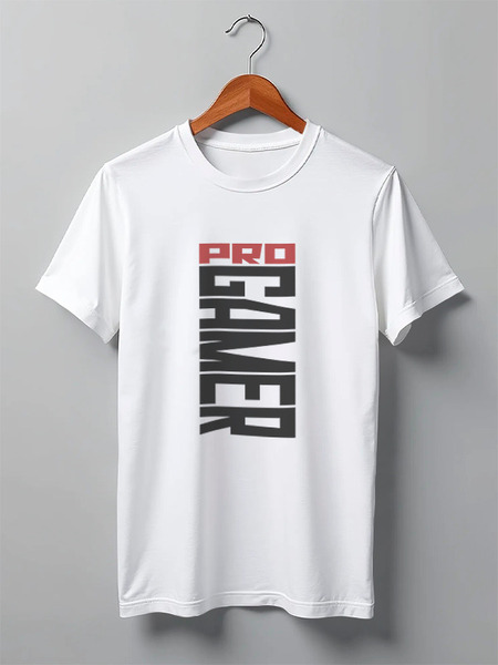 Заказать мужскую футболку в Москве. Футболка классическая Pro gamer от bd-art  - готовые дизайны и нанесение принтов.