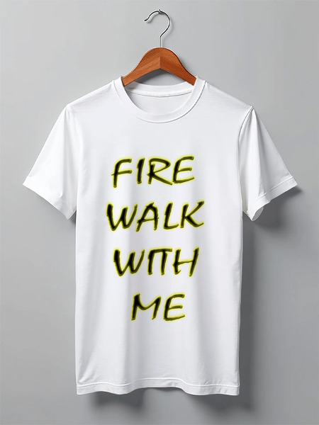 Заказать мужскую футболку в Москве. Футболка классическая Fire Walk With Me от lixta - готовые дизайны и нанесение принтов.