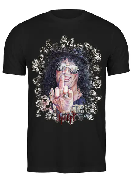 Заказать мужскую футболку в Москве. Футболка классическая Slash "Guns N' Roses" ROCKHLOMA от Инна Вольвак - готовые дизайны и нанесение принтов.