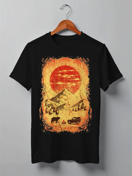 Заказать мужскую футболку в Москве. Футболка классическая Offroad Expedition от oneredfoxstore@gmail.com - готовые дизайны и нанесение принтов.