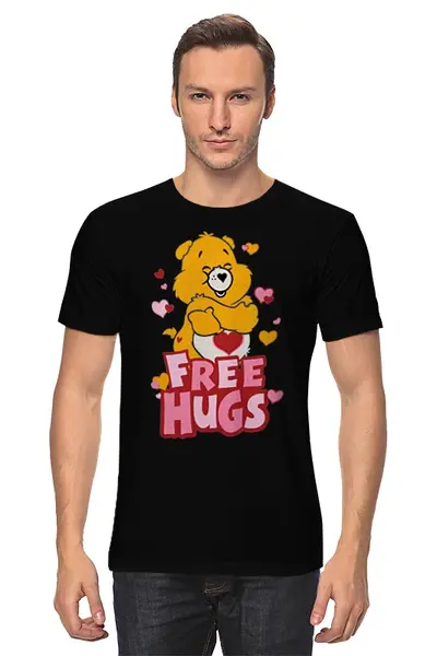 Заказать мужскую футболку в Москве. Футболка классическая Free Hugs от Leichenwagen - готовые дизайны и нанесение принтов.