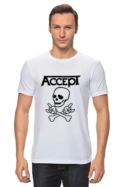 Заказать мужскую футболку в Москве. Футболка классическая Accept от Fedor - готовые дизайны и нанесение принтов.