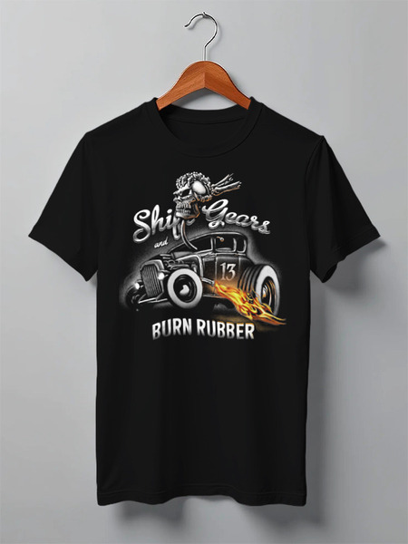 Заказать мужскую футболку в Москве. Футболка классическая Shift Gears... от shap - готовые дизайны и нанесение принтов.