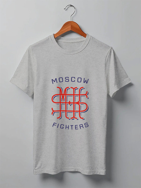 Заказать мужскую футболку в Москве. Футболка классическая Moscow Fighters от mosk - готовые дизайны и нанесение принтов.