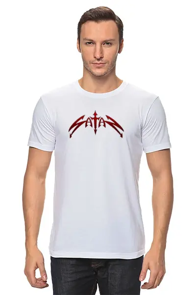 Заказать мужскую футболку в Москве. Футболка классическая Satan  от T-shirt print  - готовые дизайны и нанесение принтов.