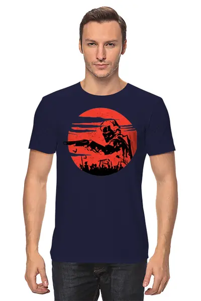 Заказать мужскую футболку в Москве. Футболка классическая Zombies от oneredfoxstore@gmail.com - готовые дизайны и нанесение принтов.