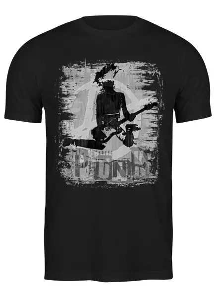 Заказать мужскую футболку в Москве. Футболка классическая Punk Ramones от oneredfoxstore@gmail.com - готовые дизайны и нанесение принтов.