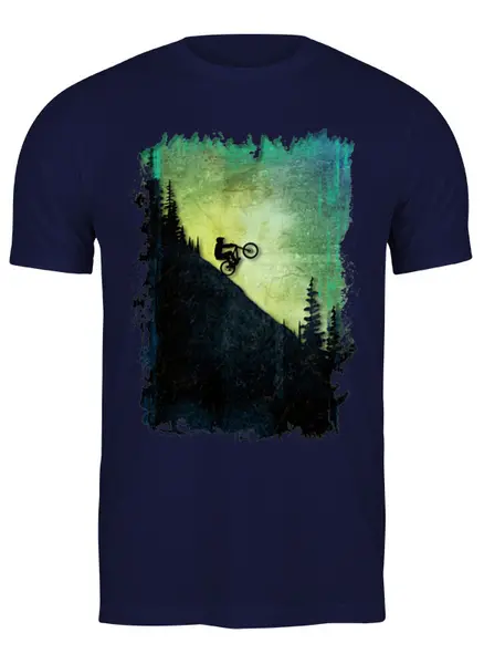 Заказать мужскую футболку в Москве. Футболка классическая Downhill Colors от oneredfoxstore@gmail.com - готовые дизайны и нанесение принтов.