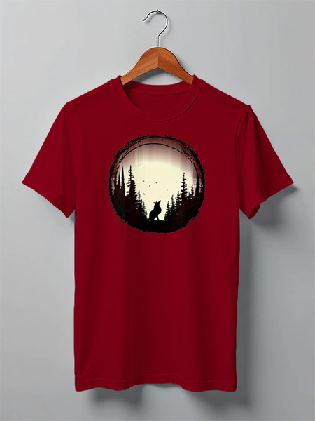Заказать мужскую футболку в Москве. Футболка классическая Forest от oneredfoxstore@gmail.com - готовые дизайны и нанесение принтов.