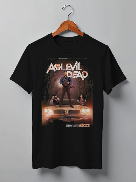 Заказать мужскую футболку в Москве. Футболка классическая Ash vs Evil Dead / Эш против зловещих мертвецов от KinoArt - готовые дизайны и нанесение принтов.
