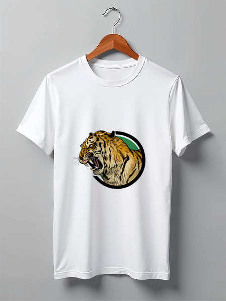 Заказать мужскую футболку в Москве. Футболка классическая Tiger от YellowCloverShop - готовые дизайны и нанесение принтов.