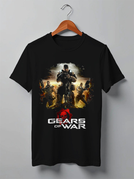Заказать мужскую футболку в Москве. Футболка классическая Gears of war 2 от Curipopik - готовые дизайны и нанесение принтов.