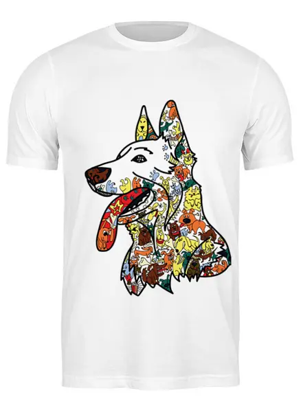 Заказать мужскую футболку в Москве. Футболка классическая забавные собаки от Игма - готовые дизайны и нанесение принтов.