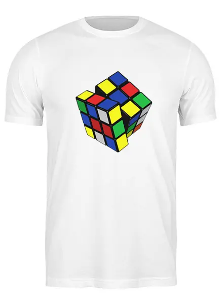 Заказать мужскую футболку в Москве. Футболка классическая Кубик рубика  от Vinli.shop  - готовые дизайны и нанесение принтов.