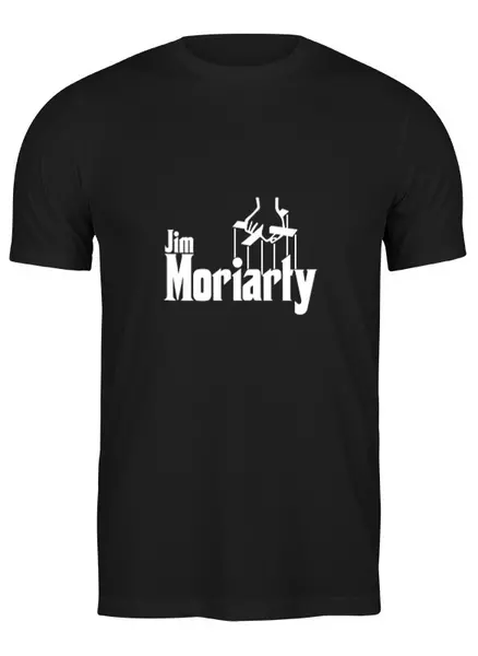 Заказать мужскую футболку в Москве. Футболка классическая Мориарти (Шерлок Холмс) от trugift - готовые дизайны и нанесение принтов.