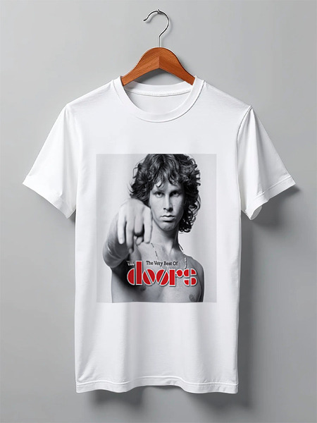 Заказать мужскую футболку в Москве. Футболка классическая Jim Morrison от Fedor - готовые дизайны и нанесение принтов.