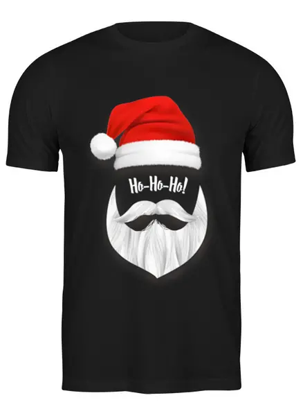 Заказать мужскую футболку в Москве. Футболка классическая Санта от Nos  - готовые дизайны и нанесение принтов.