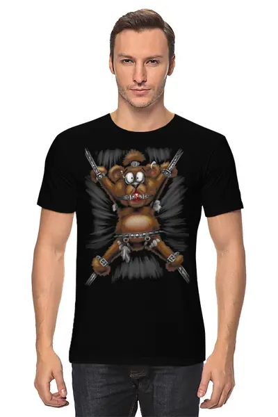Заказать мужскую футболку в Москве. Футболка классическая Bear Bondage от Leichenwagen - готовые дизайны и нанесение принтов.