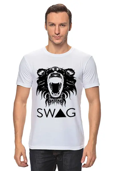 Заказать мужскую футболку в Москве. Футболка классическая SWAG. от vita22 - готовые дизайны и нанесение принтов.