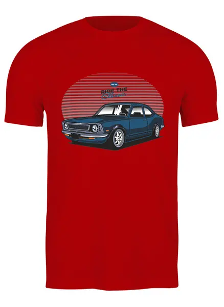 Заказать мужскую футболку в Москве. Футболка классическая Машинка     от T-shirt print  - готовые дизайны и нанесение принтов.