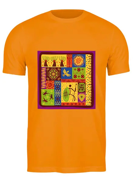 Заказать мужскую футболку в Москве. Футболка классическая Африка 2 от Виктор Гришин - готовые дизайны и нанесение принтов.