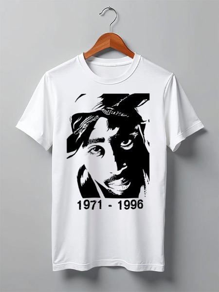 Заказать мужскую футболку в Москве. Футболка классическая 2Pac 71-96  от matax - готовые дизайны и нанесение принтов.