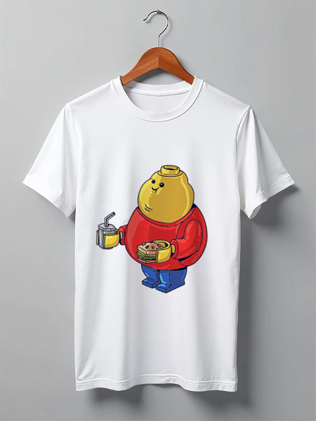 Заказать мужскую футболку в Москве. Футболка классическая Fat Legoman от priceless - готовые дизайны и нанесение принтов.