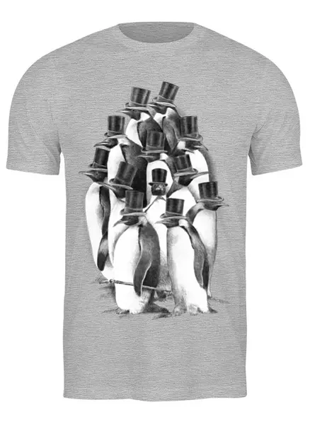 Заказать мужскую футболку в Москве. Футболка классическая Джентльмены от printik - готовые дизайны и нанесение принтов.
