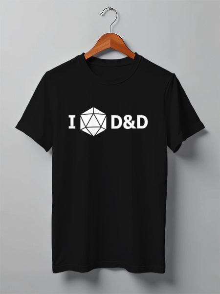 Заказать мужскую футболку в Москве. Футболка классическая DnD Love T-shirt от Hangover - готовые дизайны и нанесение принтов.