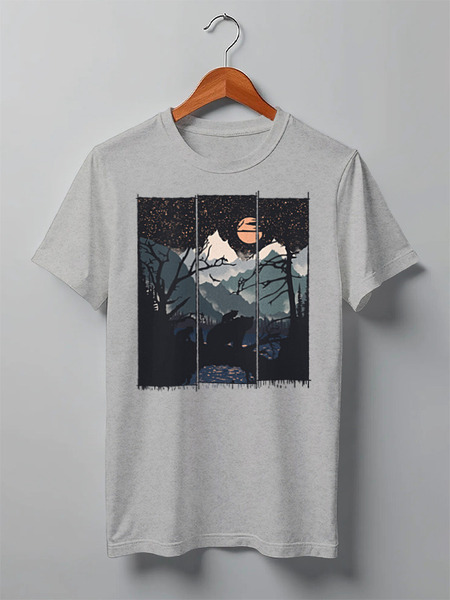 Заказать мужскую футболку в Москве. Футболка классическая Three от oneredfoxstore@gmail.com - готовые дизайны и нанесение принтов.