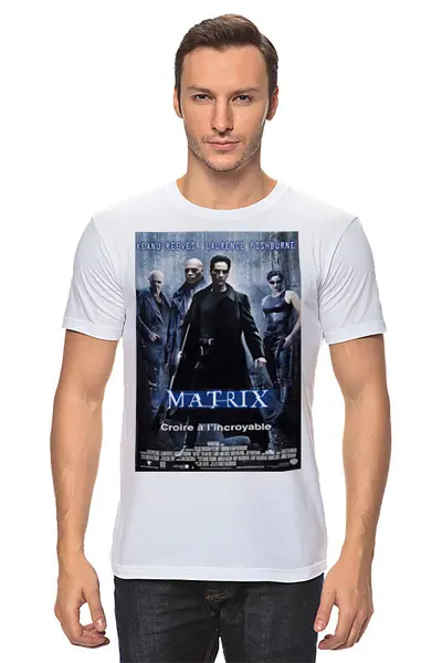 Заказать мужскую футболку в Москве. Футболка классическая Матрица / The Matrix от kino.printio.ru - готовые дизайны и нанесение принтов.