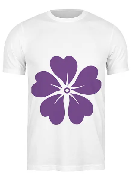 Заказать мужскую футболку в Москве. Футболка классическая фиолетовая лилия от nikol - готовые дизайны и нанесение принтов.