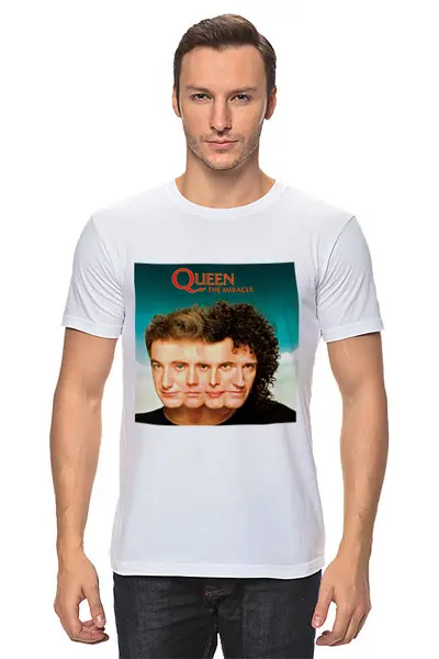 Заказать мужскую футболку в Москве. Футболка классическая Queen от Fedor - готовые дизайны и нанесение принтов.
