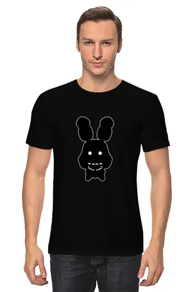 Заказать мужскую футболку в Москве. Футболка классическая Shadow Bonnie (Пять ночей у Фредди) от trugift - готовые дизайны и нанесение принтов.