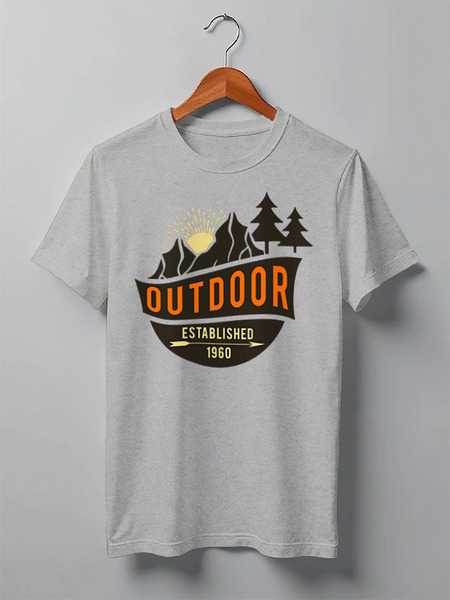 Заказать мужскую футболку в Москве. Футболка классическая Mountains от oneredfoxstore@gmail.com - готовые дизайны и нанесение принтов.